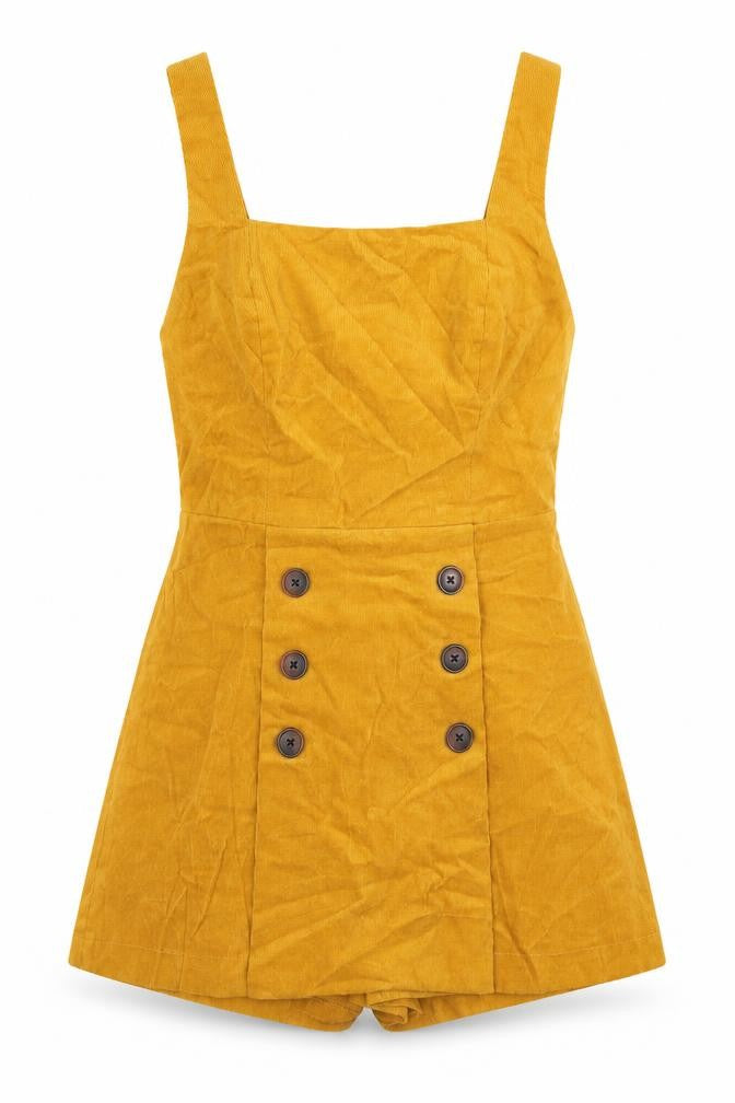 Womens UK Size M BDG One-Piece Yellow Playsuit
