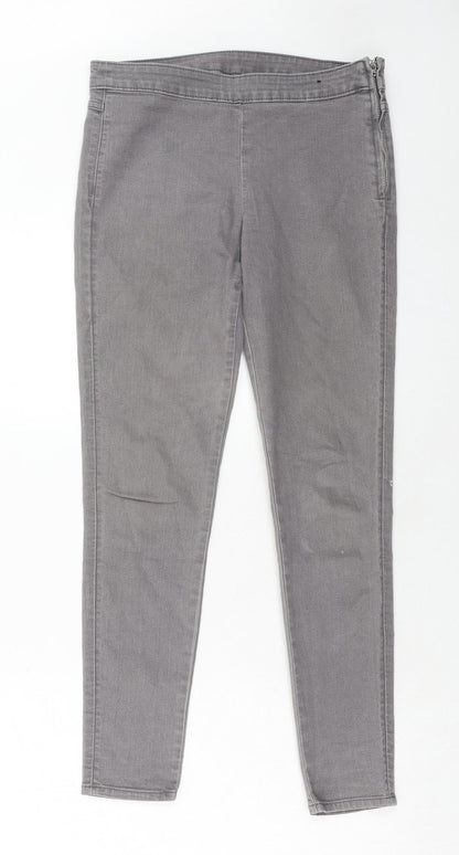 Womens UK Size 12 H&M Regular Fit Skinny Grey Jeans