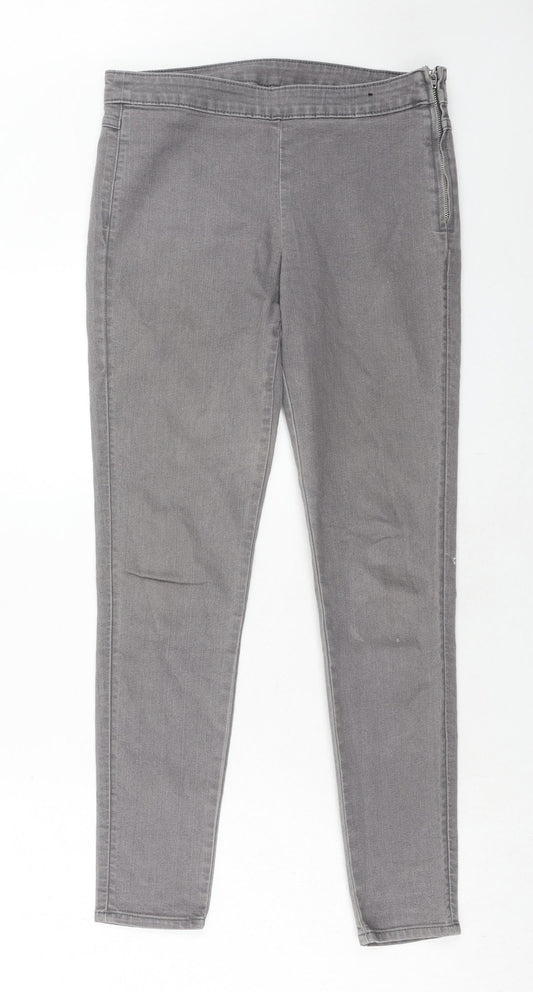 Womens UK Size 12 H&M Regular Fit Skinny Grey Jeans
