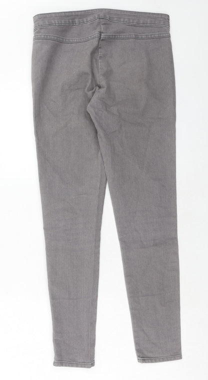 Womens UK Size 12 H&M Regular Fit Skinny Grey Jeans