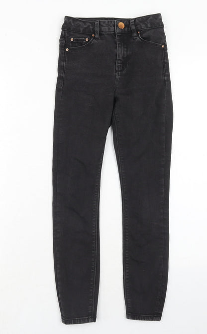 ASOS Womens Black Cotton Skinny Jeans Size 23 in L28 in Regular Zip