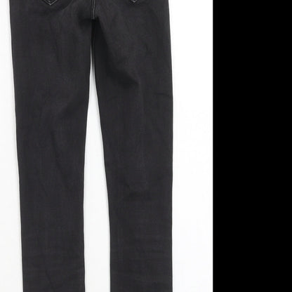 ASOS Womens Black Cotton Skinny Jeans Size 23 in L28 in Regular Zip