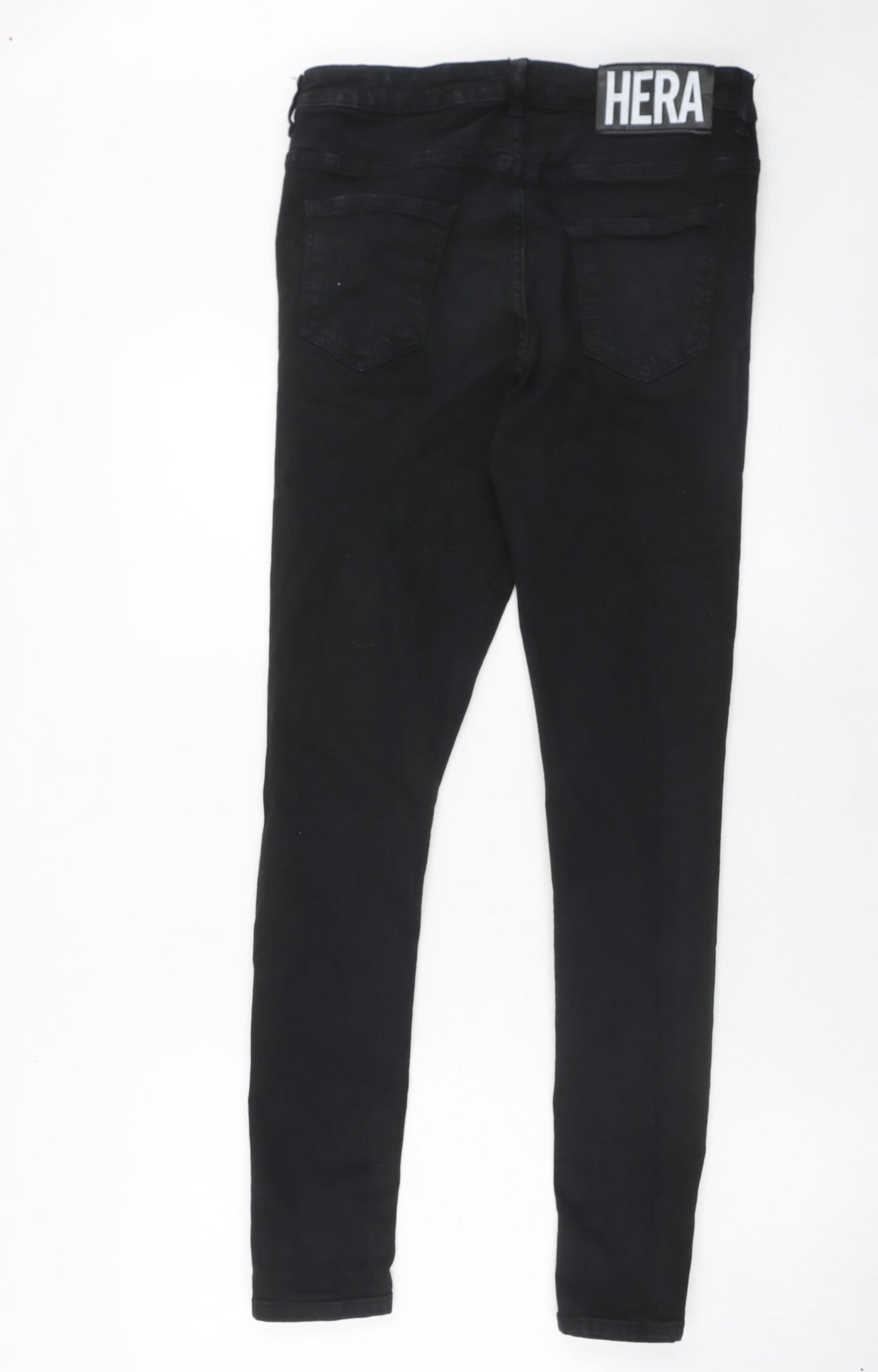 Hera Mens Black Cotton Skinny Jeans Size 30 in Regular Zip