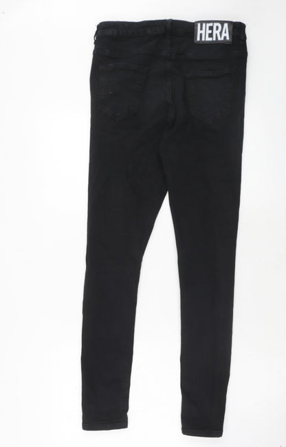 Hera Mens Black Cotton Skinny Jeans Size 30 in Regular Zip