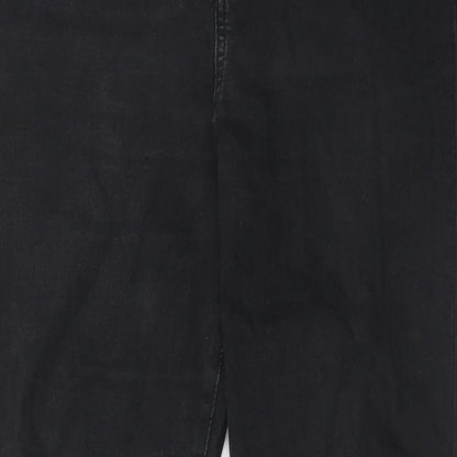 Saint Tropez Clothing Womens Black Cotton Skinny Jeans Size XL Regular Zip