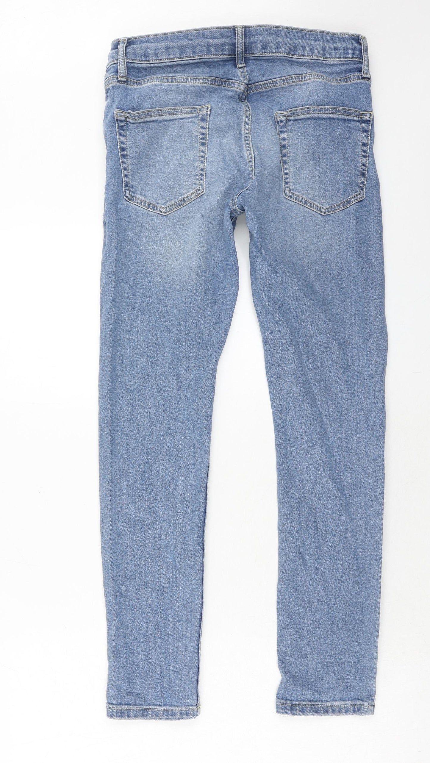 Mens UK Size 30 in Topman Relaxed Fit Skinny Blue Jeans