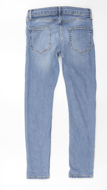 Mens UK Size 30 in Topman Relaxed Fit Skinny Blue Jeans