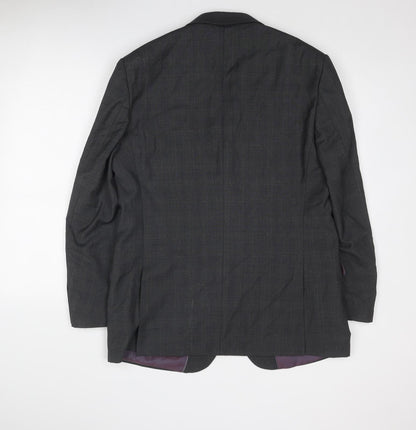 Colliezione Mens Grey Polyester Jacket Suit Jacket Size 40 Regular