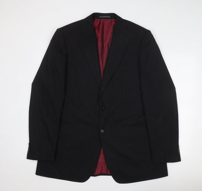 Mens UK Size 44 Greenwoods Elite Regular Black Suit Jacket