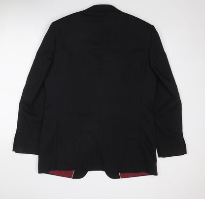 Mens UK Size 44 Greenwoods Elite Regular Black Suit Jacket