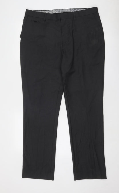 Mens UK Size 38 in Skopes Regular Fit Dress Pants Grey Trousers