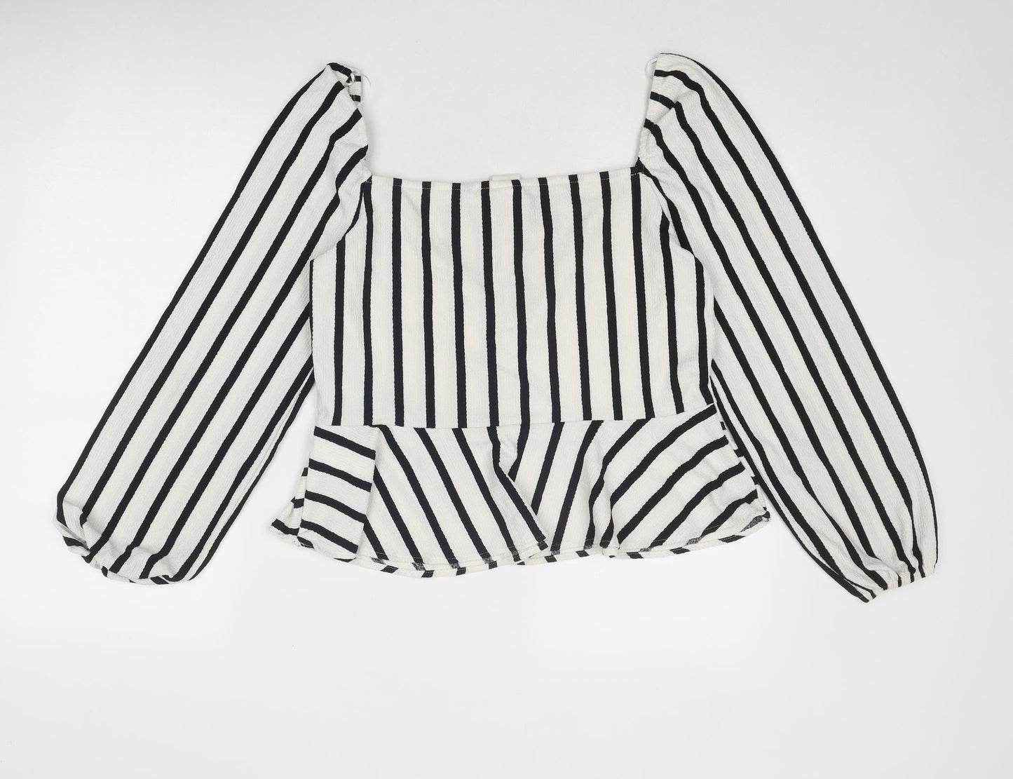 Womens UK Size L H&M White Basic Blouse