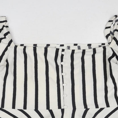 Womens UK Size L H&M White Basic Blouse