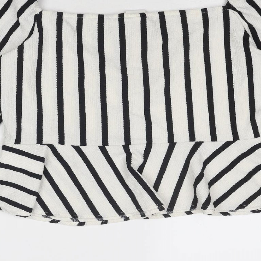 Womens UK Size L H&M White Basic Blouse