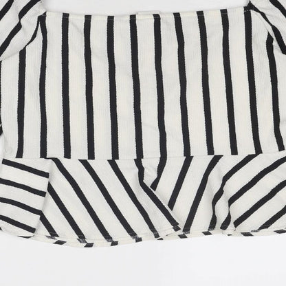 Womens UK Size L H&M White Basic Blouse
