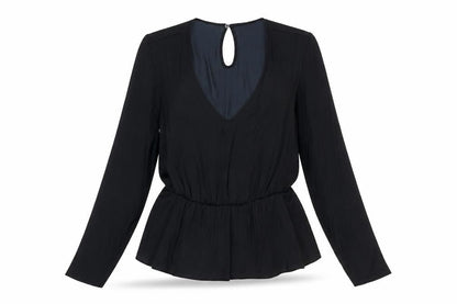 Womens UK Size 12 Marks and Spencer Black Basic Blouse