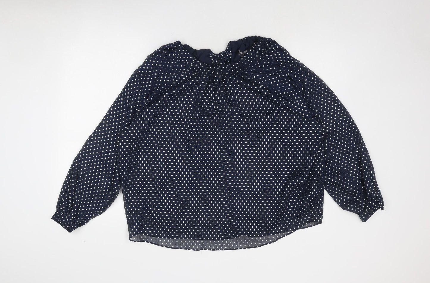 Womens UK Size 14 Marks and Spencer Blue Basic Blouse