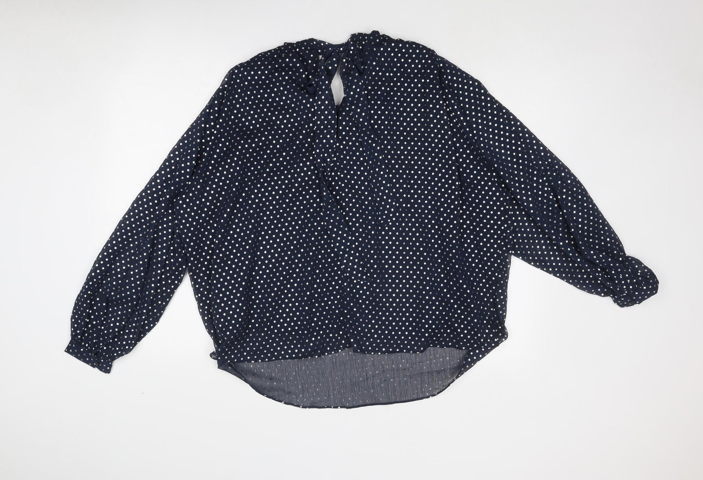 Womens UK Size 14 Marks and Spencer Blue Basic Blouse