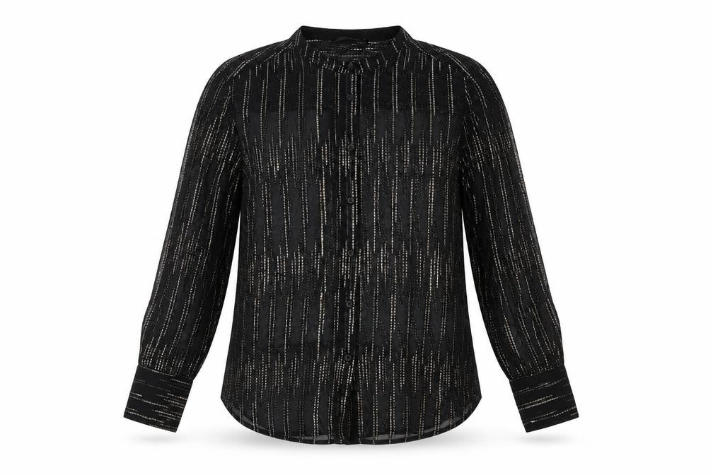Womens UK Size 10 Marks and Spencer Black Basic Button-Up