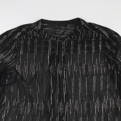 Womens UK Size 10 Marks and Spencer Black Basic Button-Up