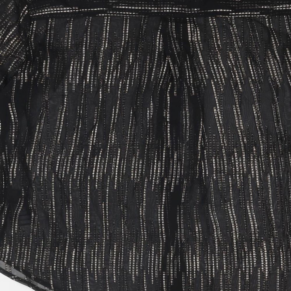 Womens UK Size 10 Marks and Spencer Black Basic Button-Up