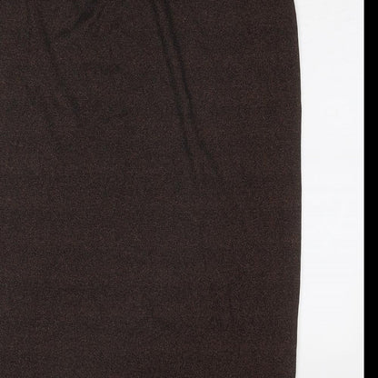 Marks and Spencer Womens Brown Cotton A-Line Skirt Size 12
