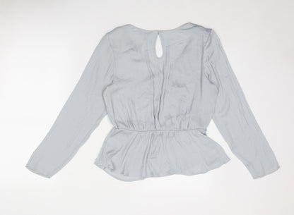 Womens UK Size 12 Marks and Spencer Grey Basic Blouse
