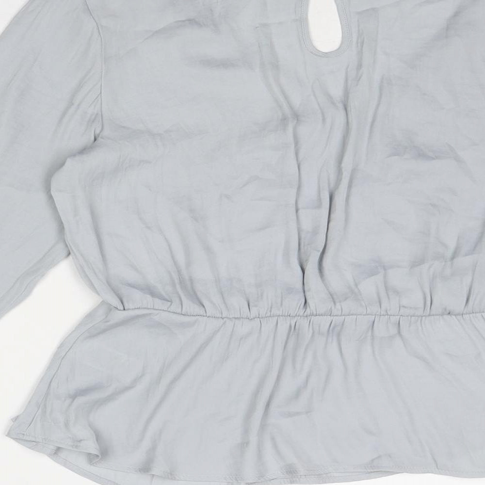 Womens UK Size 12 Marks and Spencer Grey Basic Blouse