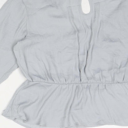 Womens UK Size 12 Marks and Spencer Grey Basic Blouse