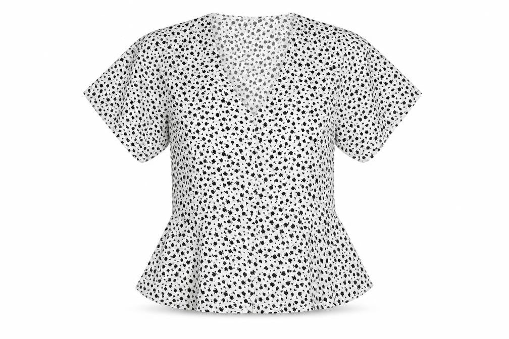 Womens UK Size 8 New Look White Basic Button-Up