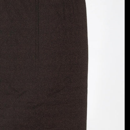 Marks and Spencer Womens Brown Cotton A-Line Skirt Size 10