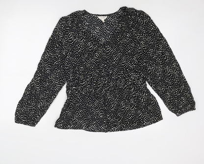 Womens UK Size 12 Per Una Black Basic Blouse