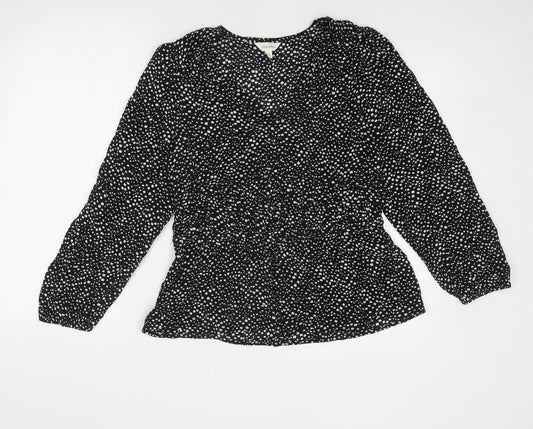 Womens UK Size 12 Per Una Black Basic Blouse