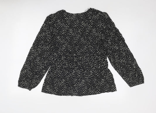 Womens UK Size 12 Per Una Black Basic Blouse