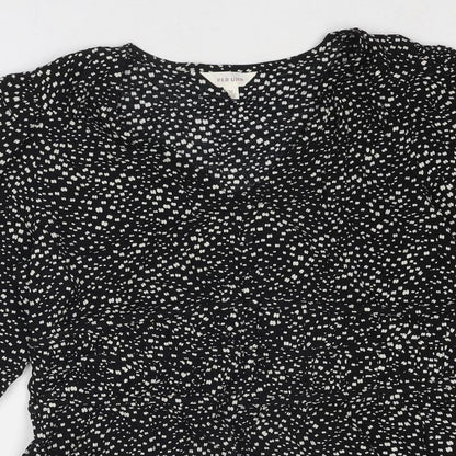 Womens UK Size 12 Per Una Black Basic Blouse
