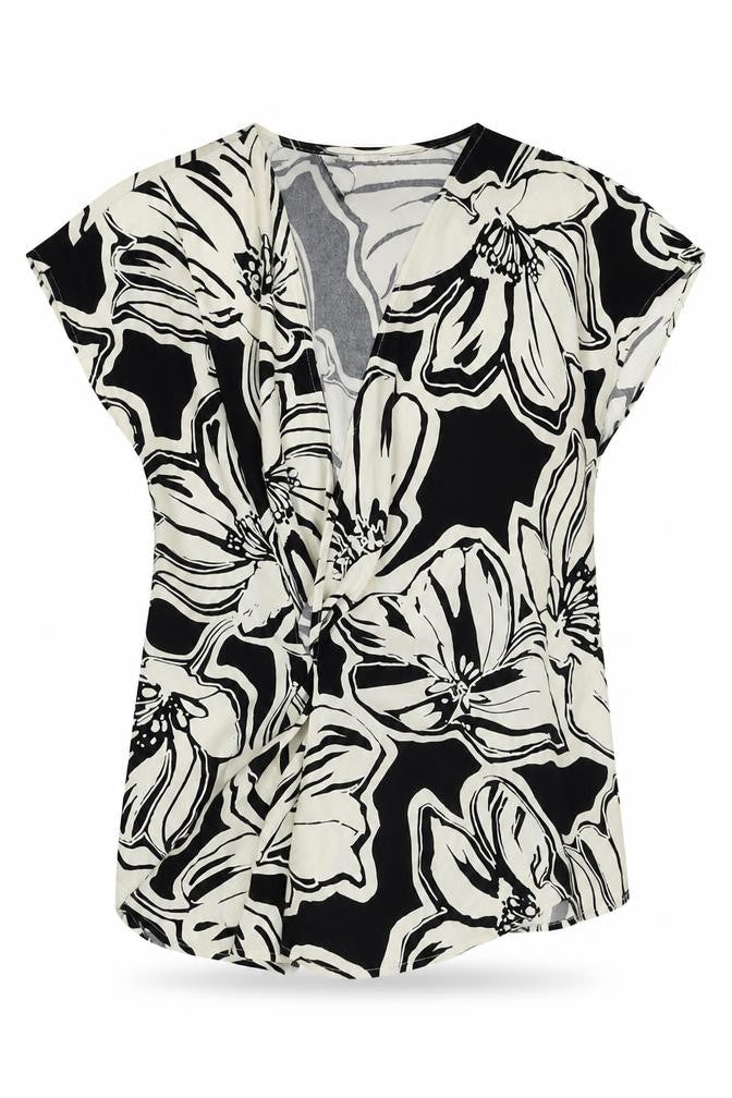 Womens UK Size 10 Marks and Spencer Black Wrap Blouse