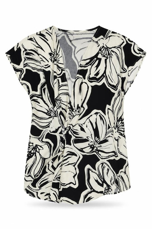 Womens UK Size 10 Marks and Spencer Black Wrap Blouse