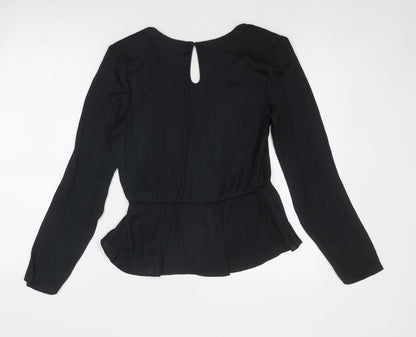Womens UK Size 8 Marks and Spencer Black Basic Blouse