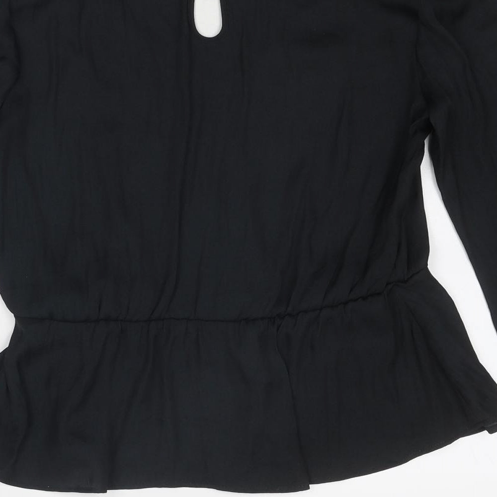 Womens UK Size 8 Marks and Spencer Black Basic Blouse