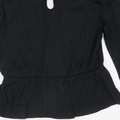 Womens UK Size 8 Marks and Spencer Black Basic Blouse