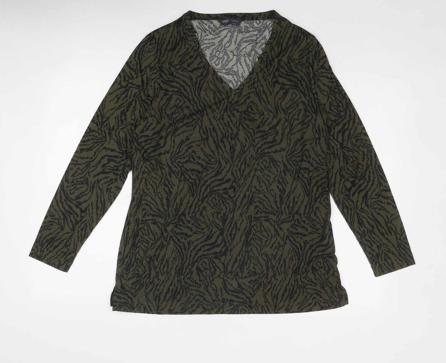 Womens UK Size 12 Marks and Spencer Green Basic Blouse