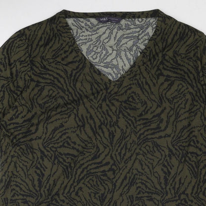 Womens UK Size 12 Marks and Spencer Green Basic Blouse