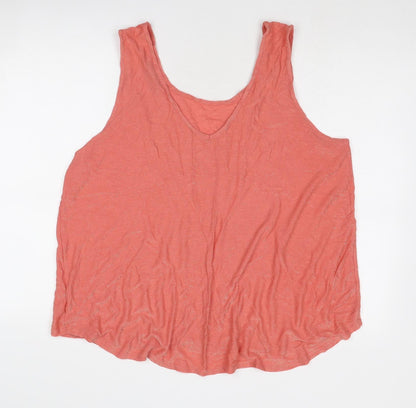 Womens UK Size 22 NEXT Red Basic Tank