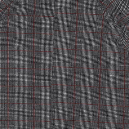 Yours Womens Grey Plaid Polyester Trapeze & Swing Size 16 Round Neck Pullover