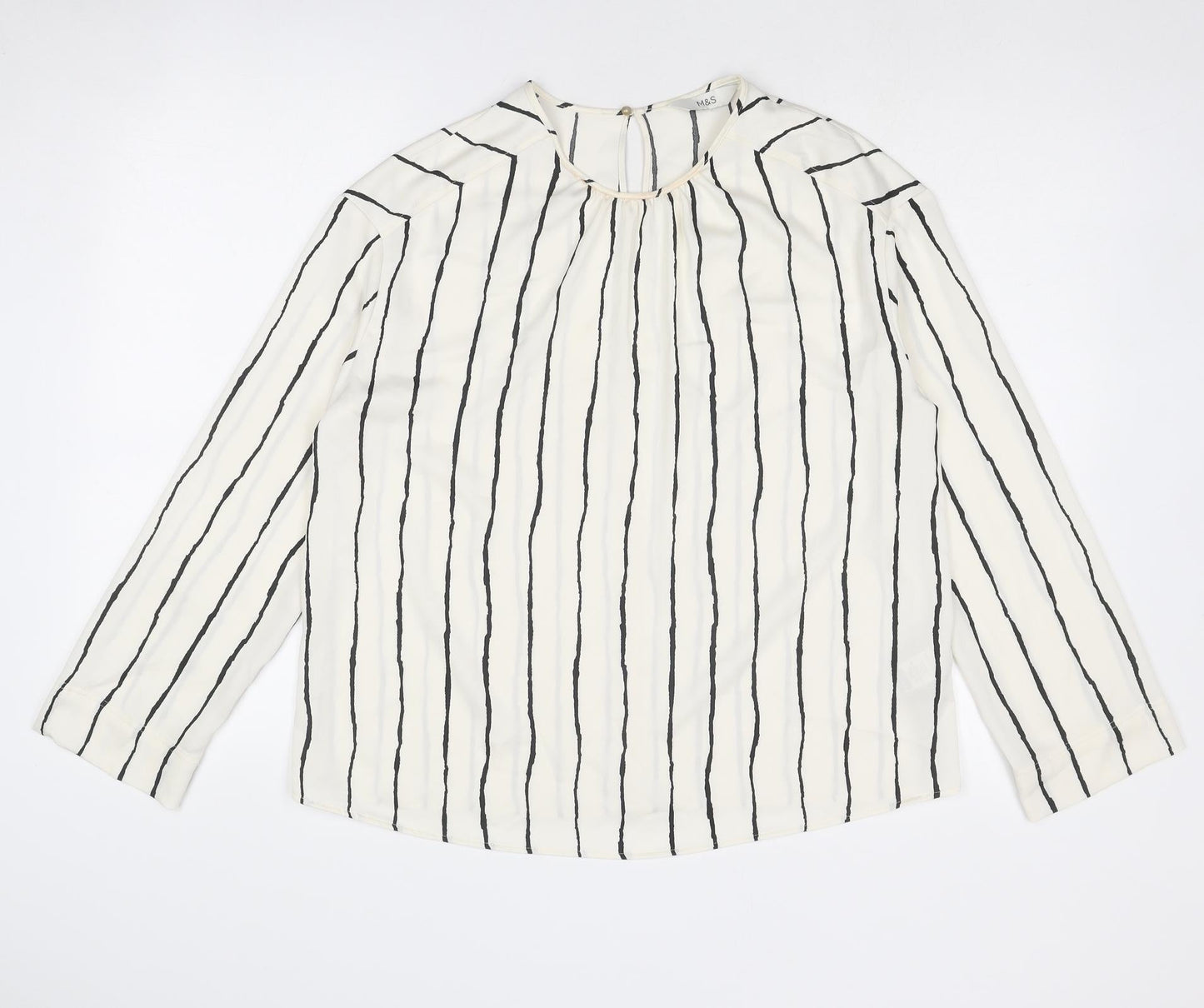 Womens UK Size 10 Marks and Spencer Ivory Basic Blouse