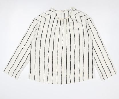 Womens UK Size 10 Marks and Spencer Ivory Basic Blouse
