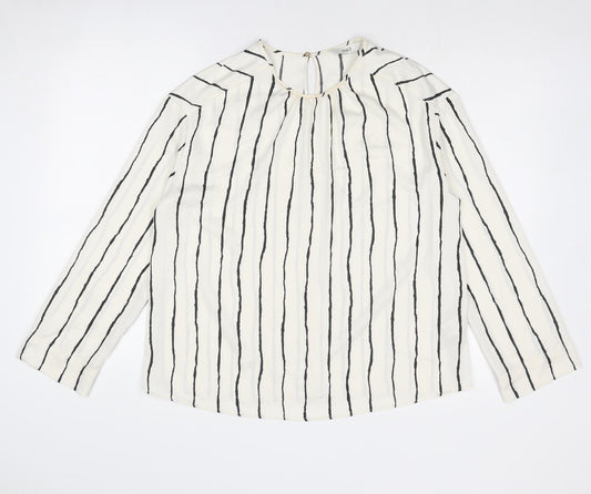 Womens UK Size 10 Marks and Spencer Ivory Basic Blouse