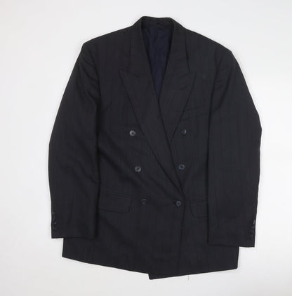 Time & Co Mens Grey Polyester Jacket Suit Jacket Size 42 Regular