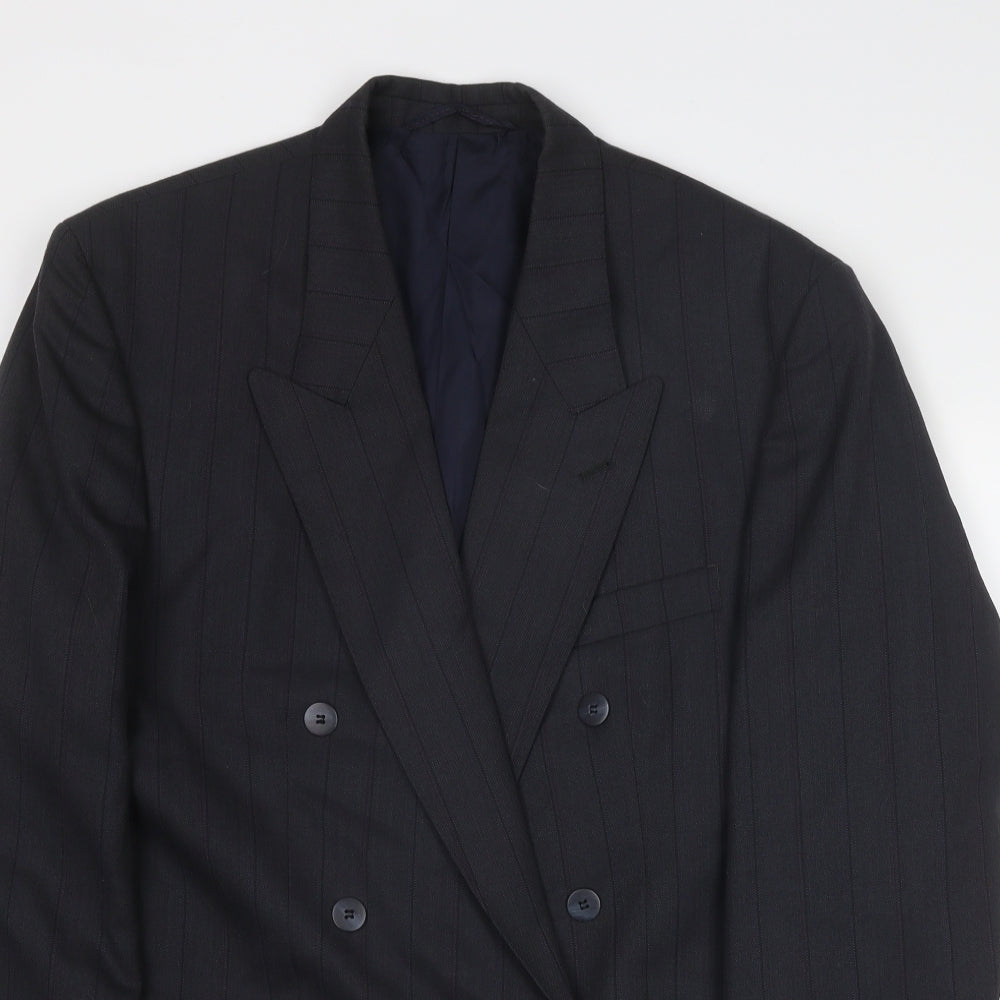 Time & Co Mens Grey Polyester Jacket Suit Jacket Size 42 Regular