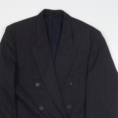Time & Co Mens Grey Polyester Jacket Suit Jacket Size 42 Regular